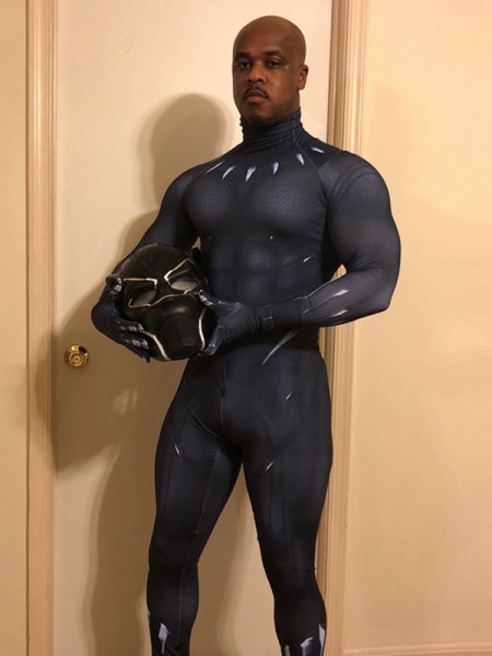 Black Panther 2018 Film Version Dyesub Cosplay Costume No Mask